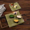 Cortina de bambu, persiana rolante, esteira de bambu verde, jogo americano, persiana rolante para sushi, cortina de sushi, cortina de bambu para sushi, decoração de sushi