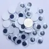 Adesivos Olhos de Plástico Pretos e Brancos Autoadesivos para Jardim de Infância Materiais Artesanais DIY Globos Oculares Acessórios para Raiz de Cabelo de Argila