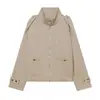 Fábrica de Ropa para Mujer Transfronteriza Venta al por Mayor 2026ins Moda Temperamento Moda Francesa Cuello Alto Mezcla de Lana Chaqueta Abrigo