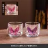 Vidro de Cristal Muda de Cor Quando Aquecido, Caneca Mestra Borboleta, Hospitalidade para Sala de Chá, Xícara de Chá Kung Fu, Xícara de Chá, Xícara de Chá Pessoal