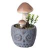 Simulación búho hongo bonsái verde pequeño fresco decoración sala de estar hogar pequeños adornos accesorios para fotos venta al por mayor