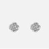 Pendientes de Flor de Rosa de Plata Pura 999 para Mujer, Pendientes de Lujo Ligero de Nicho de Gama Alta, Pequeños y Delicados Accesorios para Orejas de Flor Estilo Francés