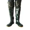 Calças de Perna Impermeáveis de Cano Alto Unissex com Solado Plano, Botas de Plantio Acima do Joelho, Sapatos para Campo de Arroz, Botas de Chuva para Pesca em Água Rasa, Sapatos de Pesca para Cavar Raiz de Lótus