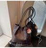 Bolso Retro de Gran Capacidad para Mujer Transfronterizo 2026 Nuevo Otoño e Invierno Versátil Bolso de Hombro de Moda con Textura Bolso Tote para Viajes