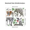 BR0150M Colorido Desenho Animado Zebra Elefante Tigrinho Autocolante Adesivos de Parede Sala de Estar Casa Parede de Fundo Adesivos Decorativos