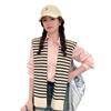 Chal Pequeño Rayado Versátil Estilo Coreano para Mujer Verano Habitación con Aire Acondicionado Fino Pequeño Artículo Versátil Camisa de Moda Exterior Bufanda