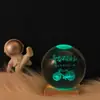 Luminária de Noite Bola de Cristal Brilhante, Lâmpada Colorida de Céu Estrelado, Galáxia, Lua, Sistema Solar, Enfeite de Madeira, Presente de Dia dos Namorados para Amigos