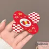 Lindas pegatinas de flequillo de dibujos animados para otoño e invierno, diademas de punto florales versátiles de estilo coreano con cierres de velcro, que exudan un ambiente sofisticado y elegante