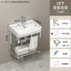 Lavabo de Pared para Apartamentos Pequeños, Uso en Balcón, Combinación de Gabinete Mini Lavabo Doméstico, Lavabo de Baño