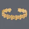 Fornecimento Exclusivo Transfronteiriço de Pulseiras Abertas Irregulares Estilo Europeu e Americano, Aço Inoxidável Galvanizado a Ouro Real 18K, Pulseiras Femininas de Luxo Leve Atacado