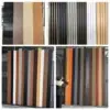 Painéis de Treliça Personalizados de Fibra de Bambu Grau E0 Novo Estilo Chinês Decoração de Interiores Painéis de Parede WPC Treliça Côncavo-Convexo Parede de Fundo
