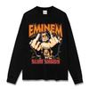 Cross-border Retro Hip-hop Eminem Impresso Camiseta de manga curta Moletom com capuz de gola redonda de manga comprida pesada