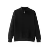 Nuevo Top de Manga Larga Elástico Suave de Rebote Resistente al Desgaste con Cuello Alto Estilo Old Money para Hombre 13780