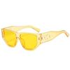 Gafas de sol de moda europeas y americanas con montura completa poligonal 2024, estilo coreano, informales, combinables, para hombres y mujeres.