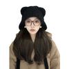 Qiyu Hat Industry Sombrero de Invierno con Orejas de Oso Peludas, Gorro de Punto Grueso, Sombrero Protector de Orejas, Versátil Gorro Pulóver