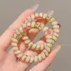 Goma para el pelo de cable de teléfono sin costuras para mujer, Cuerda para coleta alta, Goma elástica para el pelo, Alta elasticidad, Goma para el pelo duradera, Accesorio versátil para el pelo