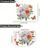 Nuevas Pegatinas de Flores de Hortensia Estilo Fresco Estilo Minimalista Moderno Pegatinas Decorativas de Pared Amapolas Pintadas de Colores Autoadhesivas
