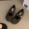 Zapatos Mary Jane Suaves y Peludos con Tacón Oculto de 4 cm, Punta Redonda Retro, Suela Suave, Estilo Bosque de Lana 2026 Otoño/Invierno, Versátiles Zapatos Birkenstock