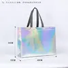Bolsa de Mão a Laser Personalizada Grande Capacidade Sacola de Compras de Tecido Não Tecido para Loja de Roupas Sacola de Presente Ecológica Espessada Laminada Feita Sob Encomenda