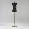 Mannequin de Exibição para Loja de Roupas Suporte de Mannequin Veludo Peito Plano Corpo Plano Meio Corpo Feminino Mannequin Adereços Mannequin de Vitrine Modelo Suporte