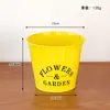 Balde de Lata Metálico Estilo Americano Vaso de Flores, Vaso de Flores Suculentas Criativo, Vaso para Plantas Verdes, Armazenamento de Mesa, Cilindro de Vaso de Ferro Pequeno Colorido