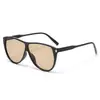 Gafas de Sol Aviador Retro Europeas y Americanas de Marco Grande para Mujer, Adecuadas para Caras Grandes, Efecto Adelgazante, Estilo Urbano de Moda, Protección Solar, Versátiles