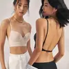 Sutiã Popular de Verão com Costas Nuas em U para Mulheres, Estilo Fino, Minimiza Seios Grandes, Sutiã Invisible Sem Costura com Alças Finas