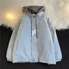 Casaco falso de duas peças para meninos, outono e inverno, tamanho grande, jaqueta de rua alta, solta, casual, hip-hop, roupas da moda