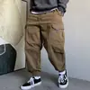 Pantalones cargo negros de peso pesado, estilo casual americano, geniales, para hombre, corte holgado, versátiles, estilo high-street, pierna cónica, modernos, 2026