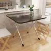 Mesa Dobrável, Mesa Lateral, Mesa de Jantar Doméstica Simples, Mesa Pequena Fácil de Usar para Comer, Adequada para 2-4 Pessoas, Mesa Quadrada Pequena Portátil para Montar Barracas