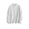 Camisa Top de Estilo Japonés para Viajero Ligera Estilo Penny Lino Puro Estilo Artístico Casual Elegante Lasel Holgada de Manga Larga