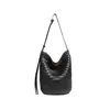 Bolso de Mano de Nicho para Mujer Modelo 2026 para Comercio Exterior y Ventas Transfronterizas, Bolso de Cubo Tejido a Mano, Bolso de Hombro Cruzado Único, Bolso de Axila de Gama Alta para Mujer
