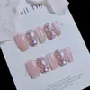 Lleva armadura 10 piezas S197 bonito rosa rosa rosa ojo de gato brillo diamante adornos niña tres-dimensional moda temperamento