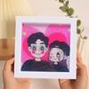 Enfeites de Pintura de Diamante, Adesivos de Desenho Animado DIY Fofos Feitos à Mão, Porta-Retratos de Acrílico, Pinturas Decorativas, Decorações para Quarto e Sala de Estar no Atacado