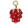 Accesorios de Joyería con Goteo de Aceite Estéreo de Frutas DIY Colgante de Fresa Pendientes Cadena de Teléfono Móvil Llavero Colgante Materiales Hechos a Mano