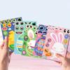 8 nuevos collages de huevos de conejito de Pascua, dibujos animados, rompecabezas interactivo para padres e hijos, rompecabezas de mano, cuenta, pegatinas faciales DIY