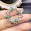 Broche de Esmeralda Natural Popular al por Mayor de Fábrica Plata S925 Incrustado Piedra Principal 3*5 Joyería de Lujo Venta Directa de Fábrica