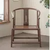Nueva Silla Redonda de Madera Maciza Estilo Chino Silla de Té para Sala de Té Zen Silla de Gran Tutor de Madera de Fresno Silla Circular Sencilla Casual Silla de Estudio Sillón