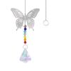Mariposa Plateada Hierro Color AB Amor Hoja de Arce Iluminación Colgante Colgante Colorido DIY Colgante Boda Cortina de Cuentas Suministro