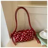 Bolsa Transversal Moda Poá Estilo Coreano Feminina Comércio Exterior Nova Bolsa de Ombro Pregueada Textura de Couro Macio Popular Versátil Bolsa de Ombro