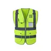Ropa Reflectante al por Mayor para Trabajadores de Obra, Protección de Seguridad, Chalecos Fluorescentes para Tráfico, Chalecos Reflectantes con Múltiples Bolsillos