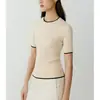 Il Suéter de Punto Pullover para Mujer 2026 Verano Nuevo, Top de Moda Minimalista de Cuello Redondo de Manga Corta