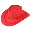 Chapéu de Cowboy Ocidental para Viagem ao Ar Livre Lazer Chapéu de Sol Masculino e Feminino Camurça Sintética Proteção Solar de Verão Chapéu de Cavaleiro Fresco