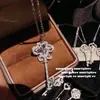 Joia Flor Flor Íris Chave Formato Coração Chave Gema Colar Girassol Diamante Flash Colar Chave Combinação