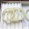 Pulsera de Barra Redonda de Jade Verde y Blanco Afgano Natural para Mujer, Pulsera de Jade Color Agua Clara, Pulsera de Jade al por Mayor