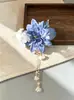 Horquilla de Phalaenopsis de Hada ~ Princesa Francesa Súper Hada Flor Horquilla Placa Horquilla Accesorios para el Cabello Ambiente Tocado Mujeres
