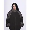 Chaqueta de Color Bloqueo Retro Trendy para Primavera y Otoño con Cuello Alto para Hombre, Ropa Exterior Deportiva Versátil Moderna para Jóvenes, Chaqueta de Béisbol