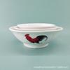 Cuenco Grande de Gallo Vintage Nostálgico, Cuenco Comercial para Pollo, Cuenco para Gachas del Hogar, Cuenco Engrosado Decorado con Esmalte, Cuenco Tradicional