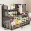 Estante de almacenamiento de escritorio para el hogar, estante de bocadillos de varias capas para sala de estar, organizador de bolsas de té y tazas para encimera de mesa de cocina