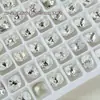 Pedras de strass K9 com ponta brilhante para nail art, mini strass quadrados e redondos premium, strass em formato quadrado e redondo, e acessórios decorativos para unhas para extensões de unhas